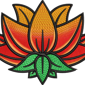 Lotus Flower Embroidery Design | 4 Inch & 5 Inch Machine Embroidery File